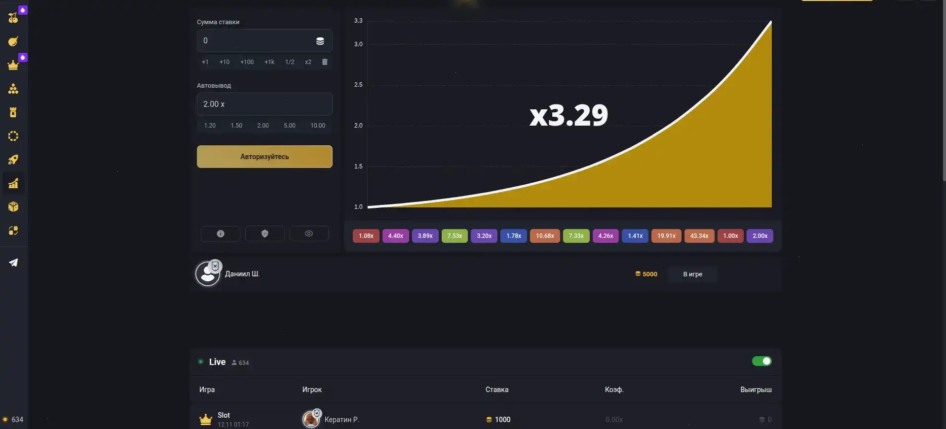 Пополнение счета в казино Kush